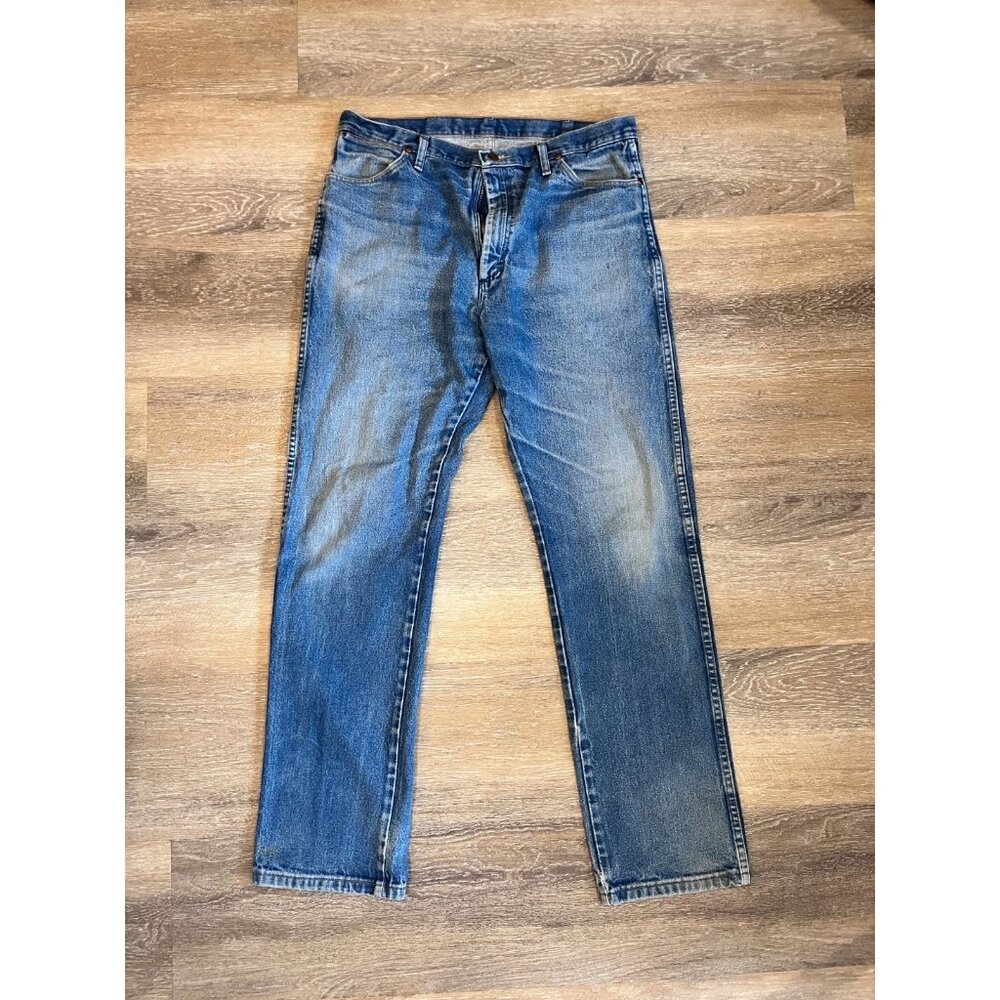 Vtg Wrangler Cowboy Cut 13MWZPW Men's Jeans 38x36 Original Fit High Rise Blue